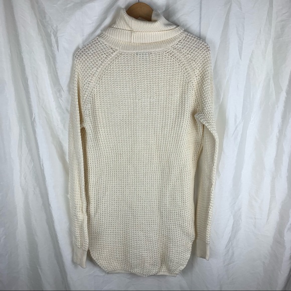 RW&CO Cowl Neck Knit Sweater Dress in Crème - Picture 7 of 8